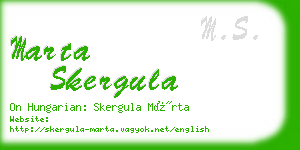 marta skergula business card